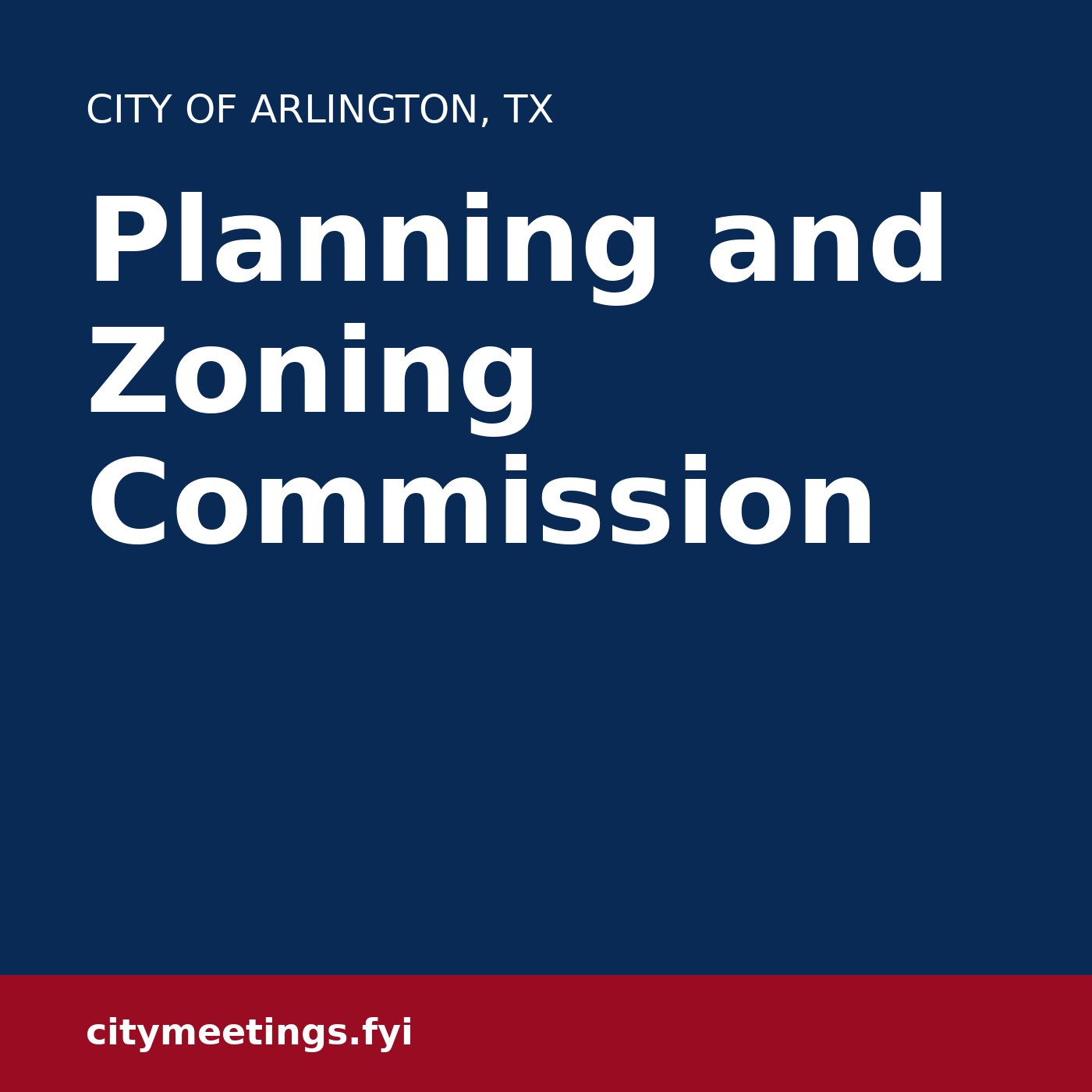 Arlington: Planning and Zoning Commission cover