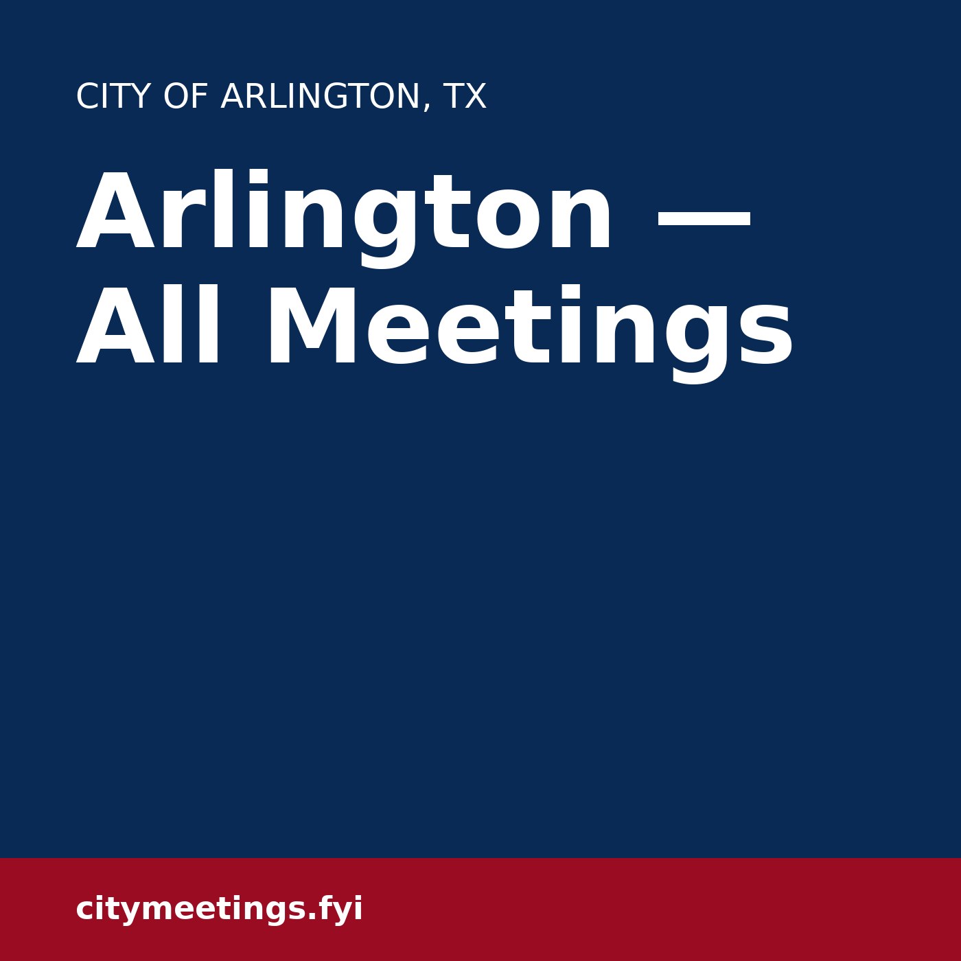 Arlington — All Meetings cover