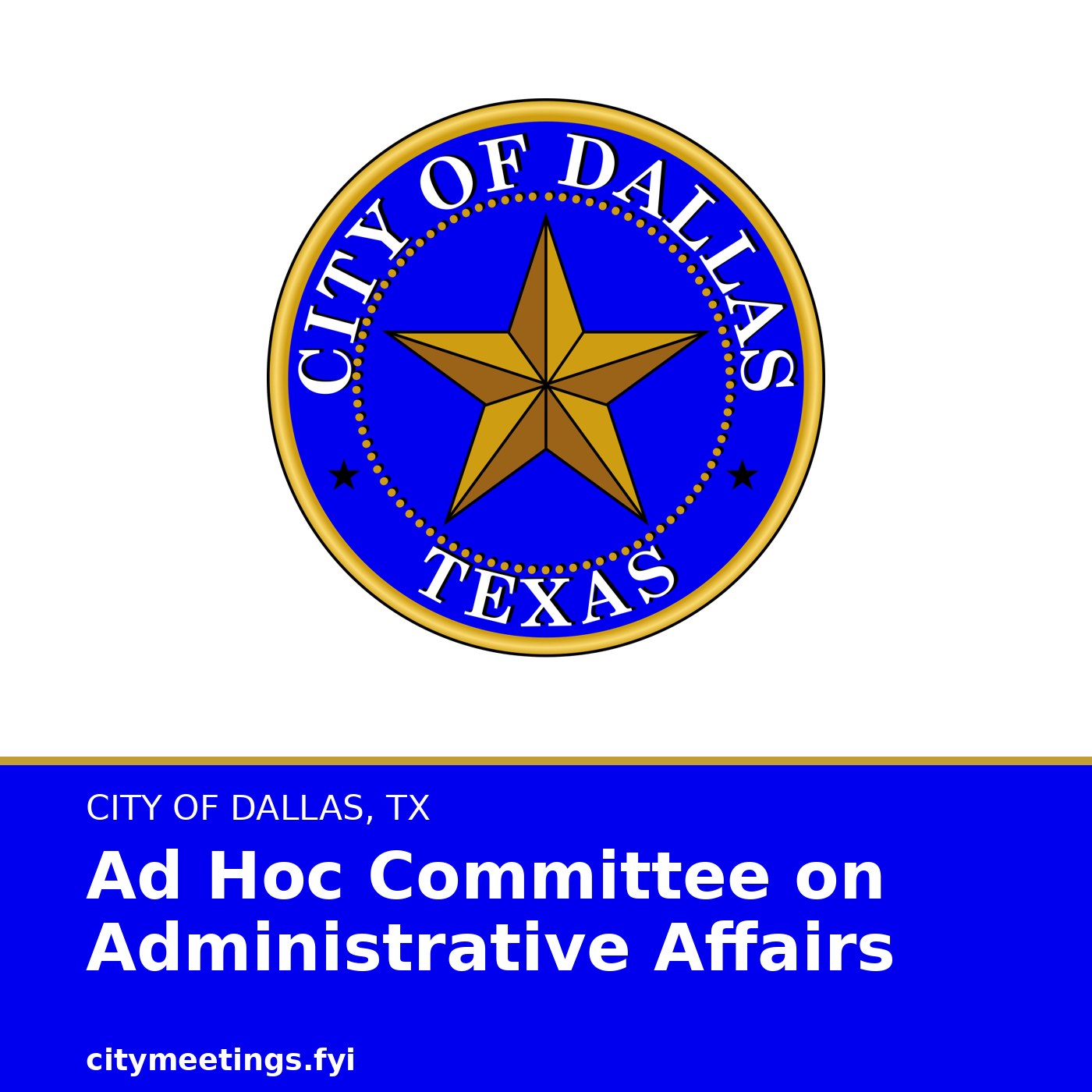Dallas: Ad Hoc Committee on Administrative Affairs cover