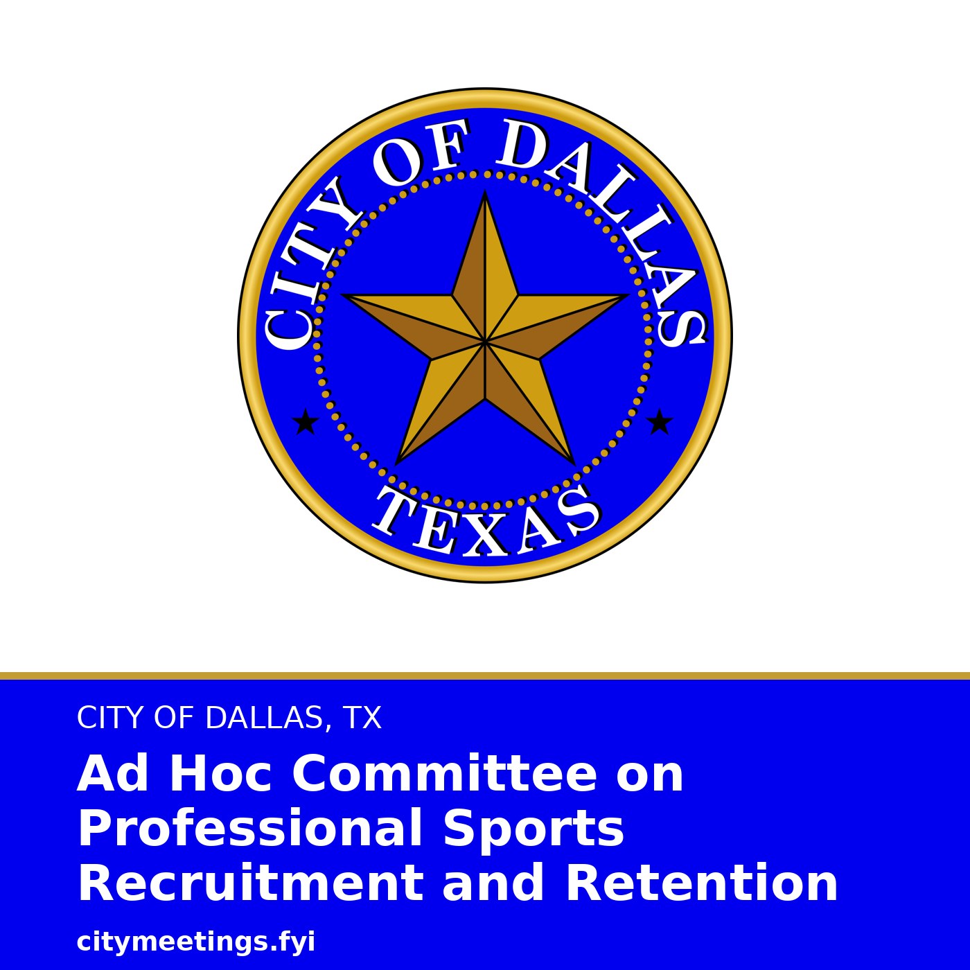 Dallas: Ad Hoc Committee on Professional Sports Recruitment and Retention cover