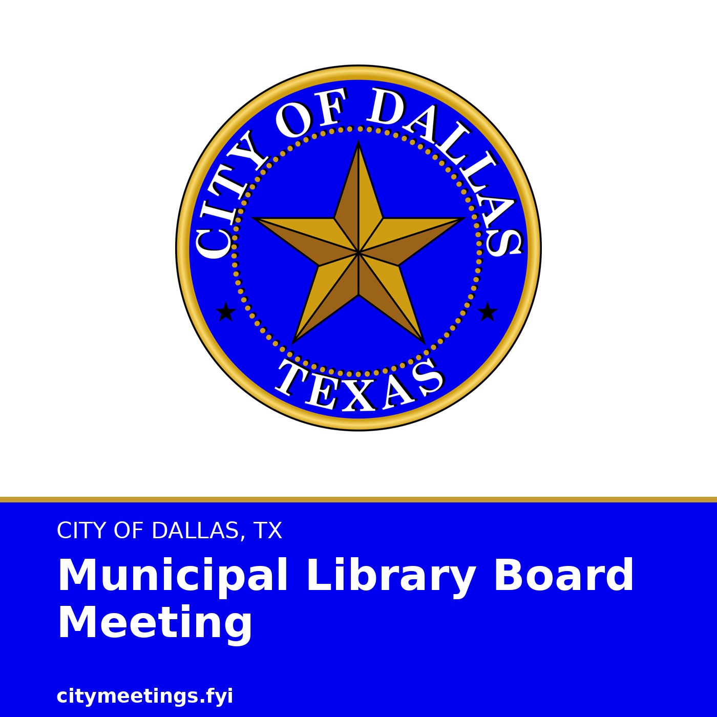 Dallas: Municipal Library Board Meeting cover