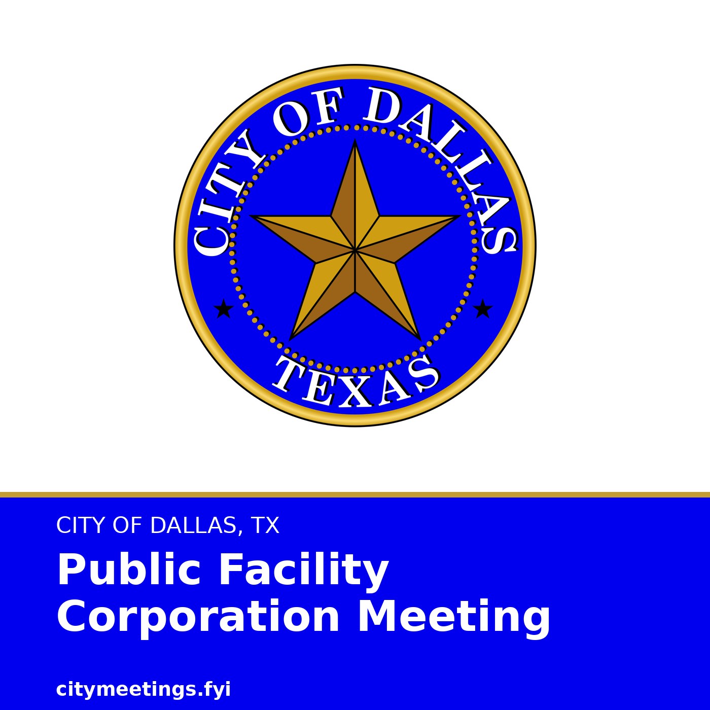 Dallas: Public Facility Corporation Meeting cover