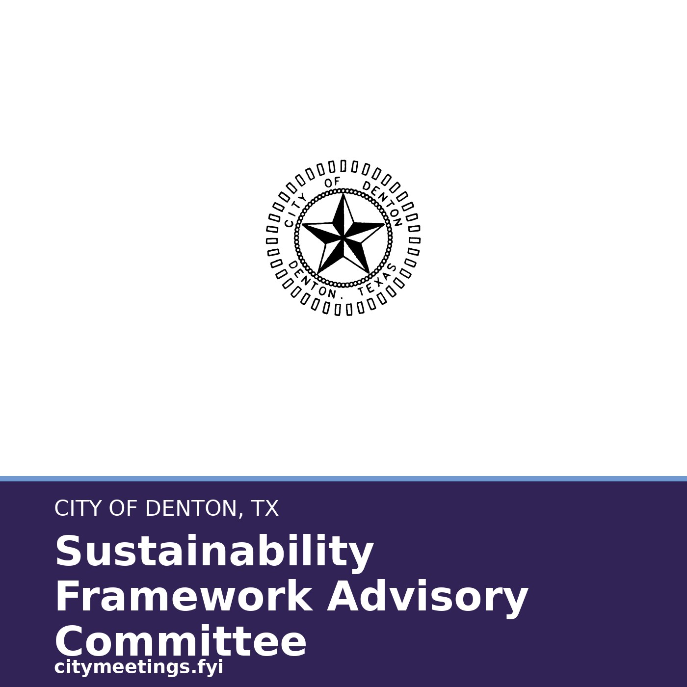 Denton: Sustainability Framework Advisory Committee cover