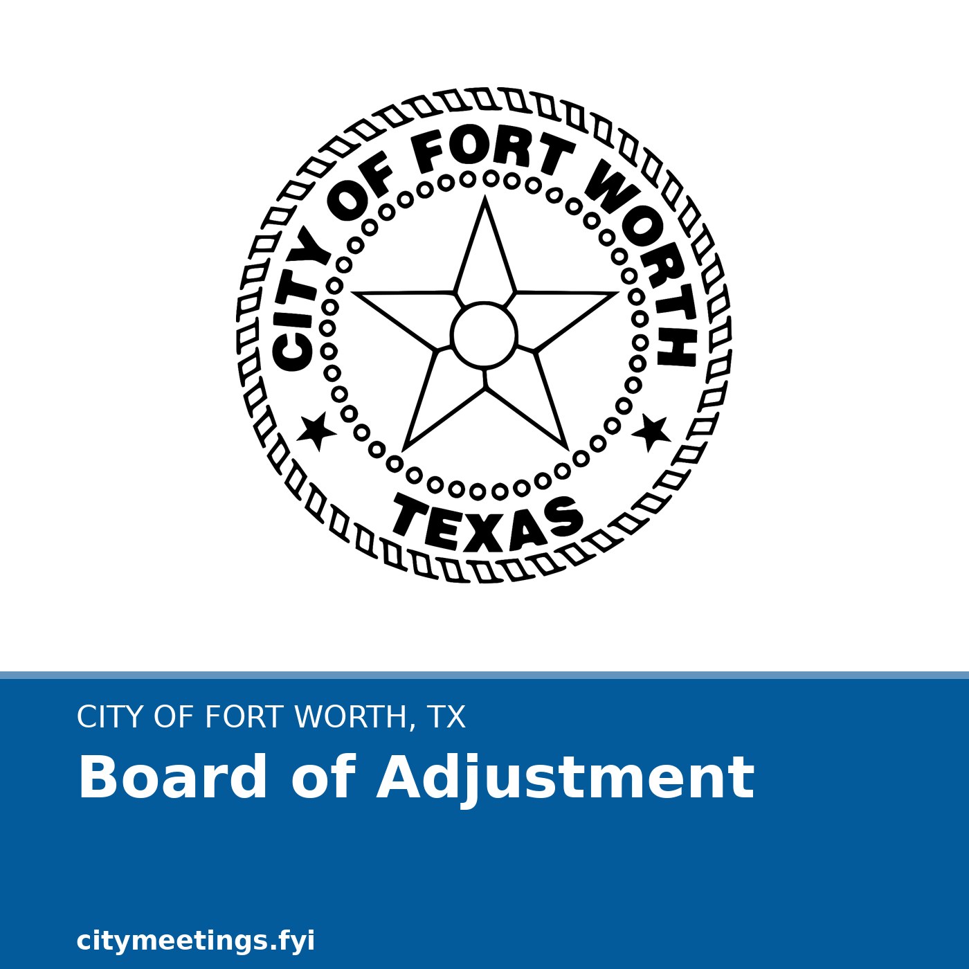 Fort Worth: Board of Adjustment cover